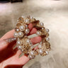 Crystal Beads Hair Ties Hair Scrunchies Hair Elastics Pearl Ponytail Holders Hair Wrist Ties Bands Scrunchies Hair Accessories
