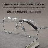Classic Desgin Pure TitaniumDouble Bridge Glasses Men Optical Frame Luxury Ultra Light Eyegalsses Frames Myopia Eyewear Frame