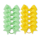 10Pcs/lot Grosgrain Ribbon Pigtail Hair Bows Elastic Hair Ties Hair Bands Holders Girls Baby Hair Accessories for Baby Infants
