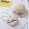 Summer Baby Straw Hat With Handbag Flower Breathable Beach Hat Bags Kids Hat Boy Girls Sun Visor UV protection panama Hat gorras