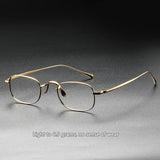 Vintage Small Square Oval 6.5g Ultra-Light Pure Titanium frame ，KJ45|Thin Frame of Golden Wire|For Men and Women
