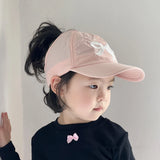 Fashion High Ponytail Kids Boy Girl Sun Hats Quick Drying Baseball Caps Adjustable Travel Caps Children Peaked Hats With Hole