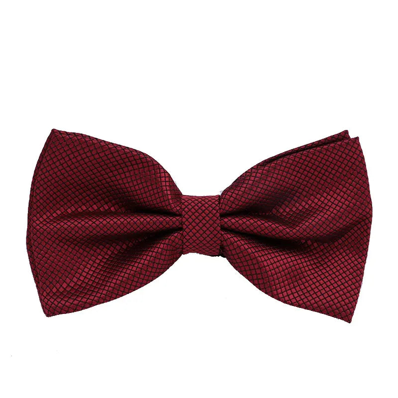 HUISHI Bowtie Mens Tie Solid Check Fashion Bowties Banquet Wedding Black Gold Red Green Pink Blue White Classic Bow Ties For Men