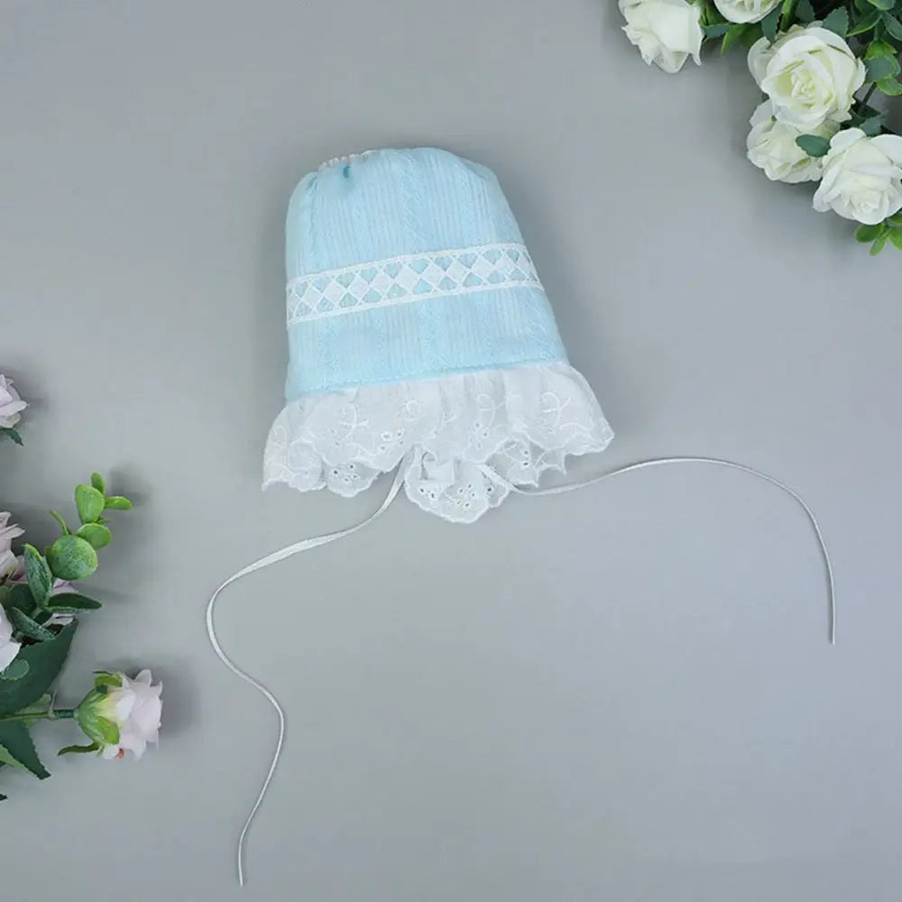 20CM Doll Hat Cute Lace Princess Miniature Hat Nightcap Soft Bonnet Cap For Idol Dolls Accessories Photography Props Kids Toys