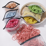 50PCS Macaron Rubber Band Hairband Headband High Elastic Durable Hair Ring Tied High Ponytail Women's Kids Hair Headwear