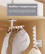 1pc wall mounted non perforated baseball cap hook, smooth and burr free, 6-hook design, multifunctional storage