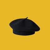 Fashion Cute Baby Knitted Beret Hat Solid Color Children's Warm Hats Autumn Winter Cap For Kids Outdoor Bonnet Accessories Gift