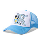 Blueyi Bingo Kids Baseball Cap Cartoon A-Z Letter Print Sun Hat Boys Summer Casual Caps Kawaii Adjustable Peaked Hats Child Gift