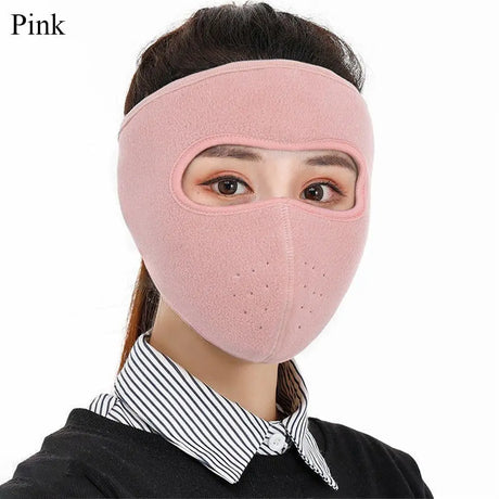 Women Men Winter Warm Cycling Windproof Cold-proof Mouth Cover Face Shield for Outdoor Camping Ski Earmuffs Fleece Warm Mask