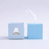 10Pcs Cartoon Hollow Out Bear Candy Box with Ribbons for Baby Girl Boy Gender Reveal Party Baby Shower Party Favor Gift Boxes