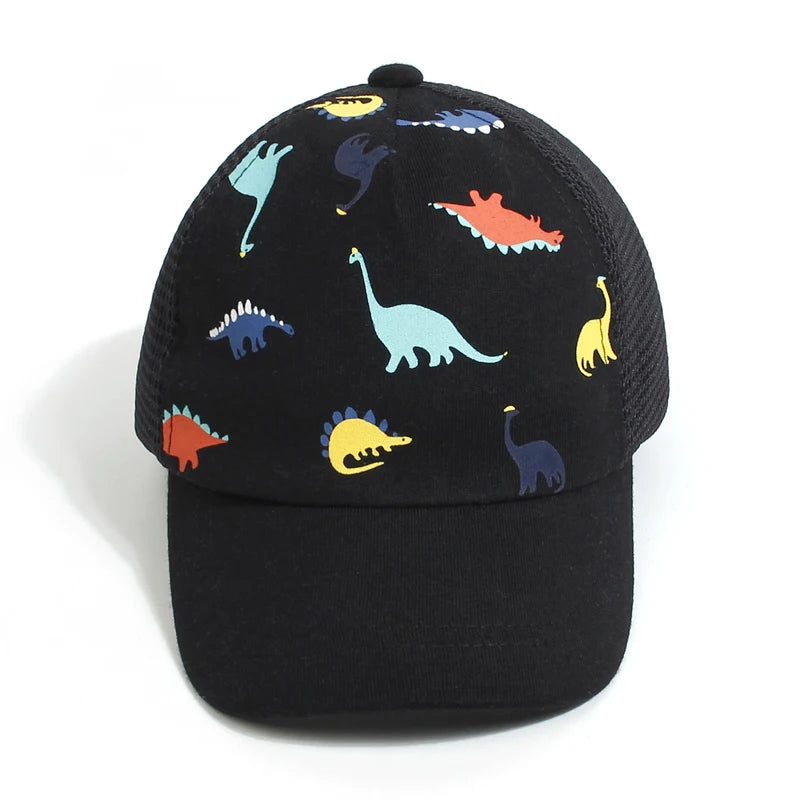 Summer Baby Boy Cap Dinosaur Mesh Kids Sun Hats for Girls Accessories Sports Travel Children Baseball Caps Adjustable 0-5Y