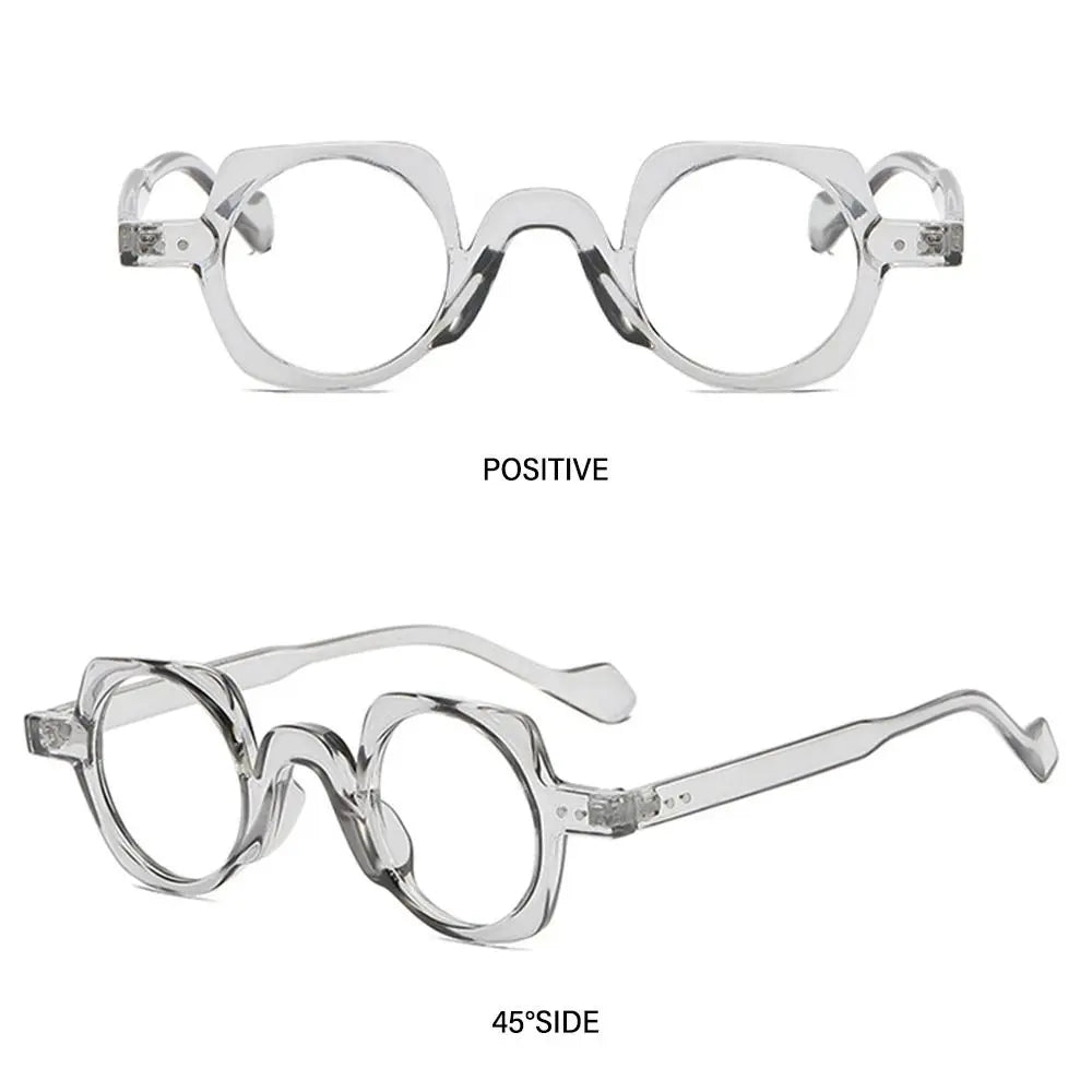 Round Square Frame Blue Light Blocking Glasses Japanese Style Unisex Non-Prescription Glasses Eyeglasses Frame