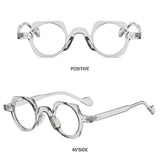 Round Square Frame Blue Light Blocking Glasses Japanese Style Unisex Non-Prescription Glasses Eyeglasses Frame