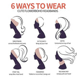 Boho Headbands For Women Fashion Stretch Wide Hair Bands Knoted Turban Yoga Sweatband Elastic Head Bands Stylish Wrap Headbands