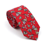 New Men's Floral Neck Ties Casual Cotton Slim Tie Skinny Wedding Party Suit Collar Flower Neckties Gravata Accessories Gift