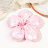Extra Large Flower Elastic Hair Tie For Women Solid Color Rubber Bands Headband Scrunchie Ponytail Holder Hair Accessories
