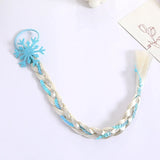 Girls Snowflake Hair Bow Kids Rainbow Hair Tie Princess Accessories Toddler Snowflake Elastics Baby Accessories Hair Bands Braid