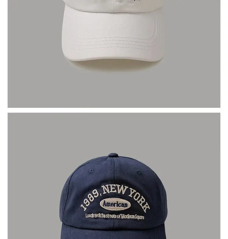 Spring Korean Retro Baseball Hat Women, Autumn and Winter, Wild Ins, Street Letter Embroidery Cap, Summer Couple Men