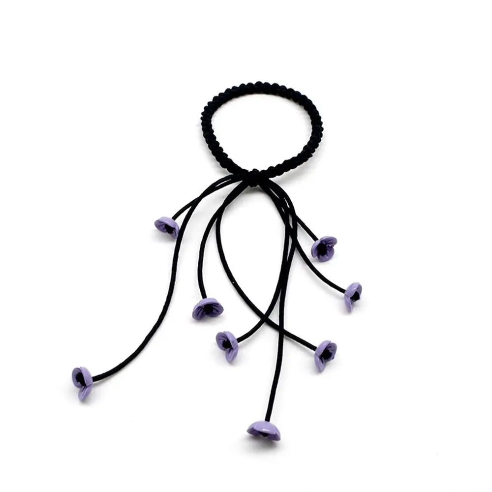 Handmade Cute Fashion Elastic Flower Ribbon Hair Ropes Rubber Band Hair Accessories Hair Ties