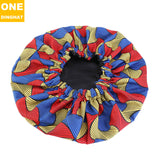 2020 New No. plus-Sized African Printing round Cap Double-Layer Satin Lining Wide Edge Nightcap Chemotherapy Hat