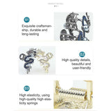 Blue Dragon Hairpin With Pearl Hair Claw Women Simple Hair Claw Hairpin Shark Clip Fashion Temperament Simple Hair Accessories