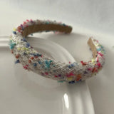 Woven Plaid Fabric Colorful Tweed Hairband High Quality Headband Spring Summer 2023 Accessories Casual Fashion Headwear