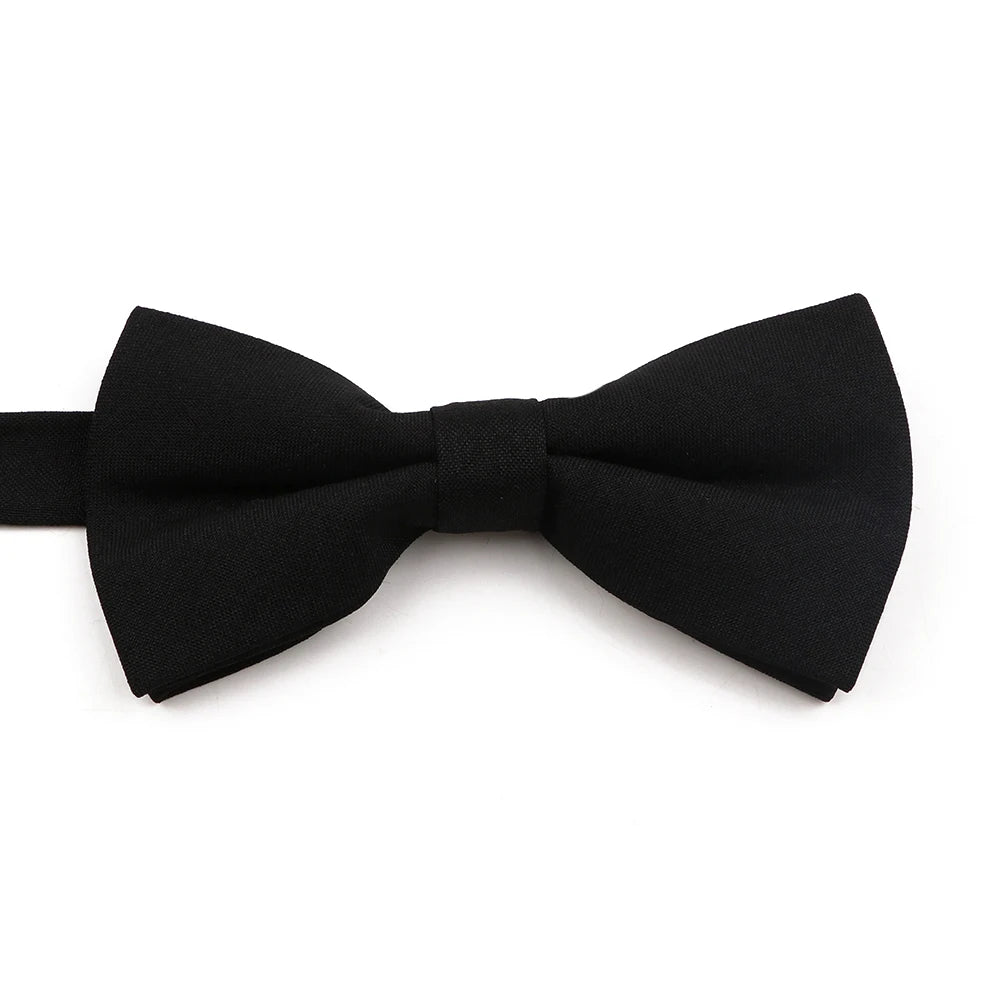 High Quality Mens Solid Color Bowtie Set For Men Children Wedding Party Dinner Accessory Pink Orange Father-son Bow Tie Gift