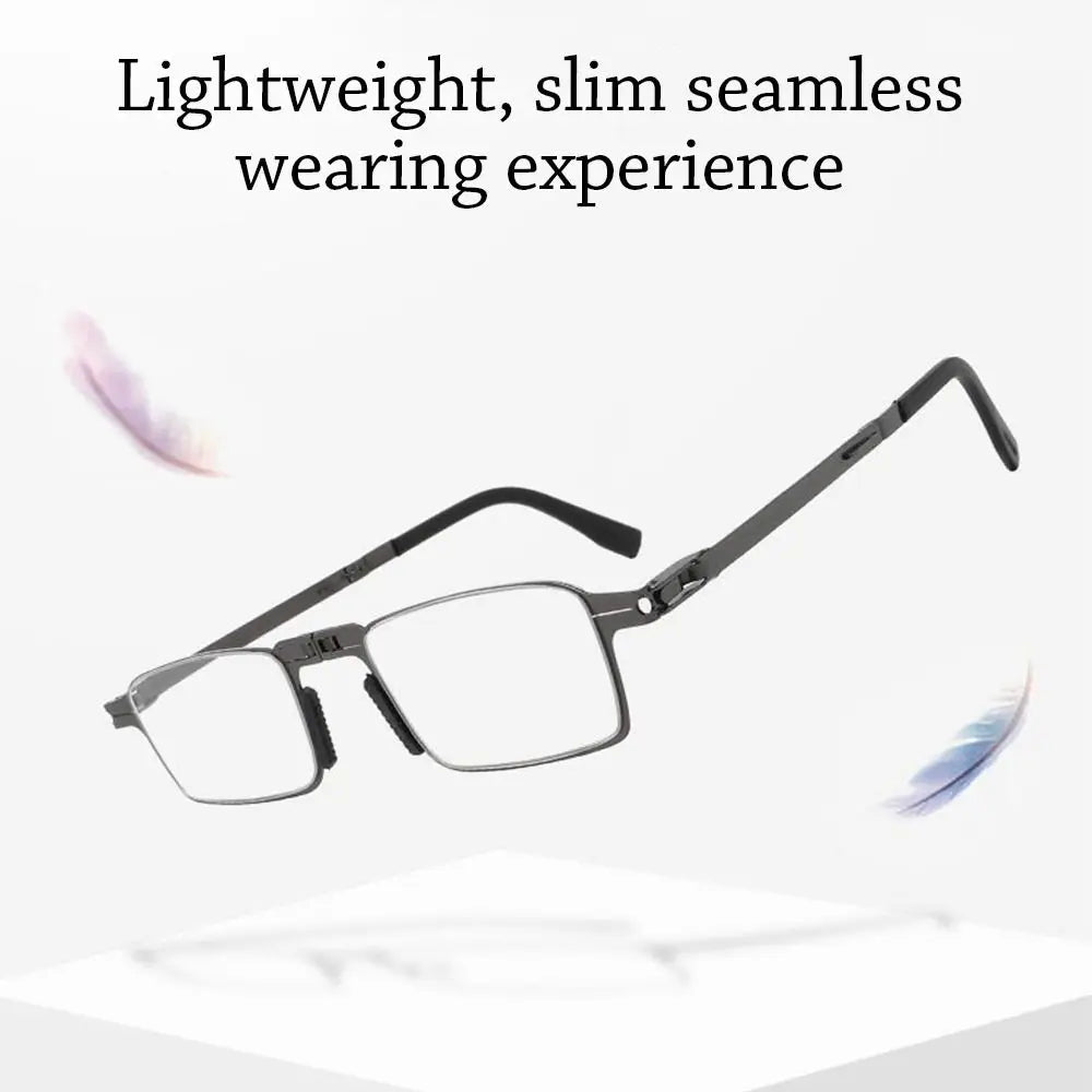 Blue Ray Blocking Anti-Blue Light Reading Glasses Portable With Glasses Bag Hyperopia Glasses Eye Protection Folding