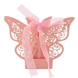 10/50/100pcs Butterfly Gift Boxes Wholesale Candy Favors Packaging with Ribbons for Baby Shower Wedding Birthday Party Supplies