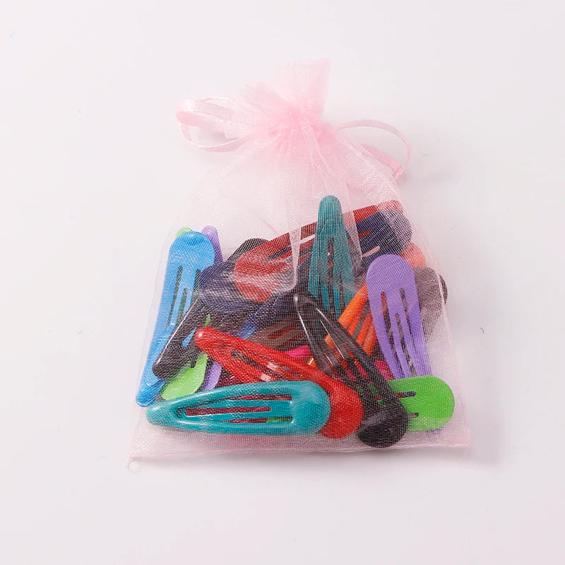 10-40Pcs/pack Colors Hair Clips For Women Girls Fashion Solid Kids Hair Accessories Snap Metal Barrettes Hairpins Clip Bobby Pin