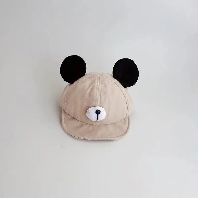 Cute Bear Ear Baby Hat Kids Boy Girl Soft Cotton Peaked Bonnet Caps Children Cartoon Casual Sun Visor Hats