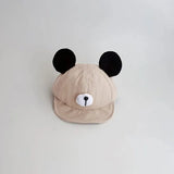 Cute Bear Ear Baby Hat Kids Boy Girl Soft Cotton Peaked Bonnet Caps Children Cartoon Casual Sun Visor Hats