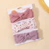 3Pcs/set Elastic Soft Headband for Baby Hair Accessories Newborn Bows Headwear Printing Toddler Bandage Ribbon Bowknot Headscarf