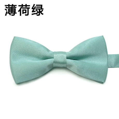 Fashion Kids Solid Color Bow Ties Imitation Silk Student Bowties Soft Black Red Butterfly Bowknot Wedding Party Cute Pet Cravat