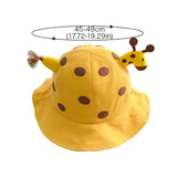 Cartoon Giraffe Baby Fisherman Cap Cute Deer Bucket Hat for Toddler Boy Girl Summer Soft Cotton Kids Sun Visor Hats