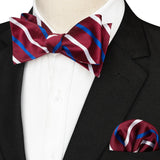 EASTEPIC Striped Bow Tie for Men Hanky Set Plaid Accessory Paisley Neckwear Floral Design Polka Dot Pure Black Evening Party
