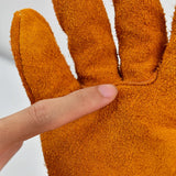 Labor Protection Cowhide Gloves Double-layer Yellow Safety Welding Wear-resistant Gloves Personal Protective Equipment