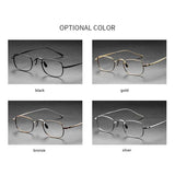 Vintage Small Square Oval 6.5g Ultra-Light Pure Titanium frame ，KJ45|Thin Frame of Golden Wire|For Men and Women