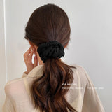 Élastiques à cheveux pour femmes coréennes, chouchous de couleur unie, accessoires pour cheveux, pour queue de cheval