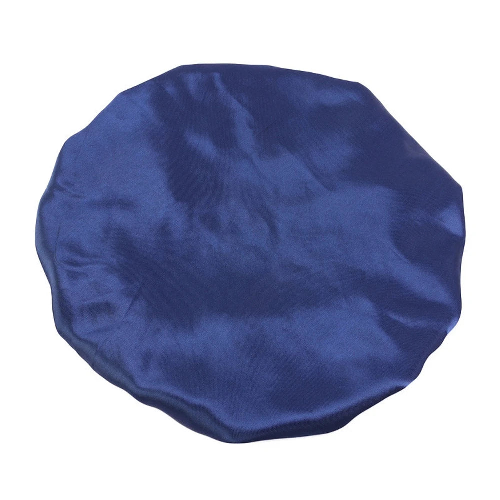New Satin Hair Cap For Sleeping Invisible Flat Imitation Silk Round Haircare Women Headwear Ceremony Adjusting Button Night Hat