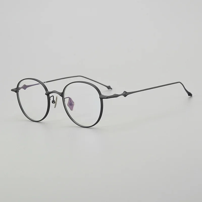 Korea Fashion Style Titanium Glasses Frames Luxury Designer Round ABA Eyeglasses Women Men Prescription Reading Eyewear