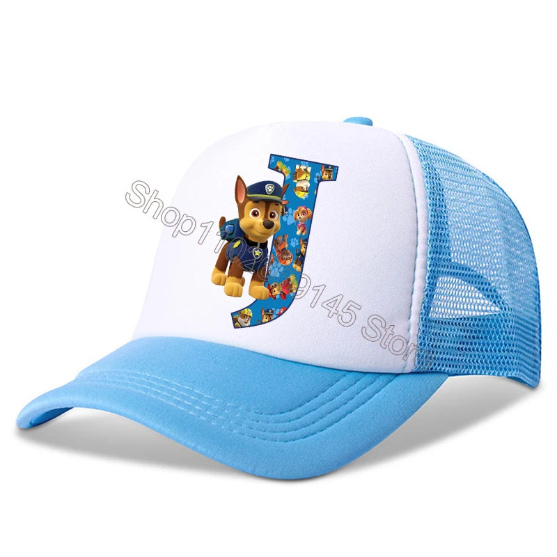 New Paw Patrol Kids Letters Baseball Caps Boys Cartoon Casuals Hat Children Sports Sun Hat Adjustable Peaked Cap Birthday Gifts