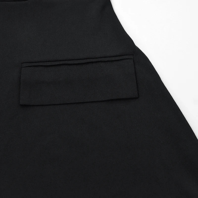 Sexy A-Line Women Dresses Summer Fashion Short Sleeve Black Slim Mini Dress Casual Streetwear Clubwear Elegant Lady Party Dress