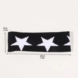 Star Embroidery Sports Headband for Running, Cycling, Yoga | Black Headbands for Women No Slip Soft Hair Accessories