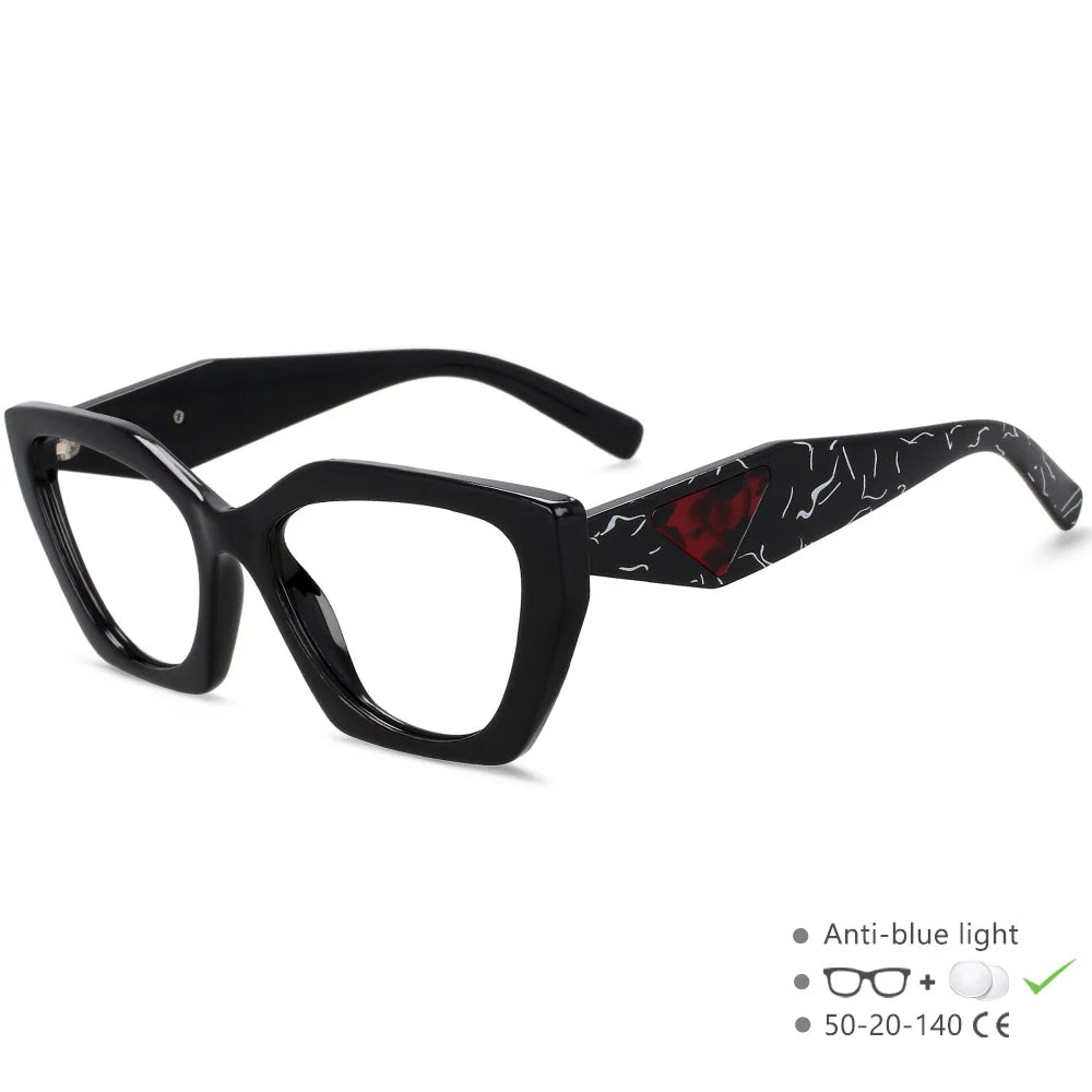 55405 New Brand Blue Light Blocking Computer Glasses Women Fashion TR90 Frame Vintage Square Eyewear Anti Eyestrain Eyeglasses