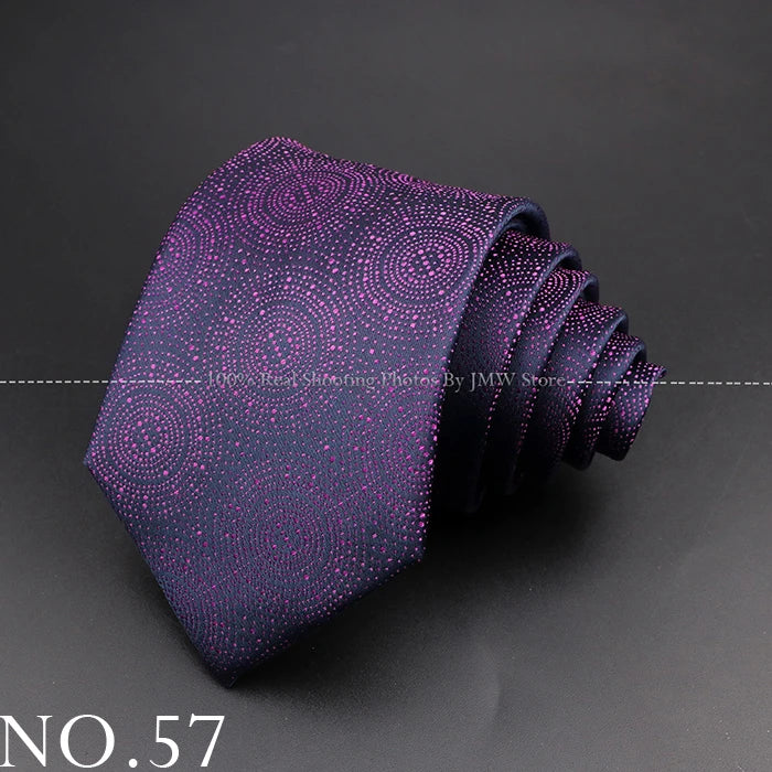 New Design Wedding Men Tie Purple Solid Striped Paisley Flower Neckties Men Business Dropshipping Groom Collar Accessories Gift