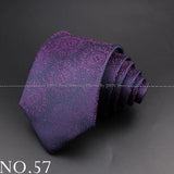 New Design Wedding Men Tie Purple Solid Striped Paisley Flower Neckties Men Business Dropshipping Groom Collar Accessories Gift