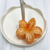 2024 Bohemian Beach Vacation Frangipani Egg Flower Hair Clips Lily Flower Hawaii Beach Hair Claw for Women Girl Hair Accessories