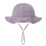 Baby Cotton Bucket Hat New Children Sunscreen Outdoor Caps Boys Girls Print Panama Hat Unisex Beach Fishing Hat For 3-12 Months