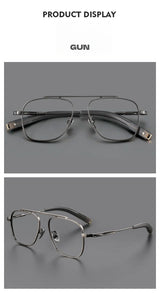 Titanium Double Beam Men's Glasses Frame Fashion Light Luxury Women's Glasses Frame Retro Optical Prescription Glasses Fram 105